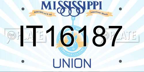 IT16187 Mississippi License Plate