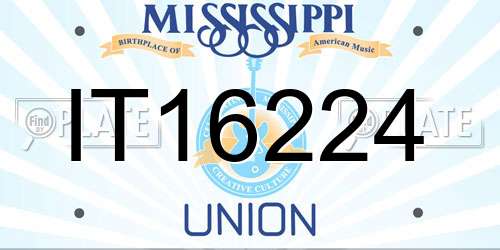 IT16224 Mississippi License Plate