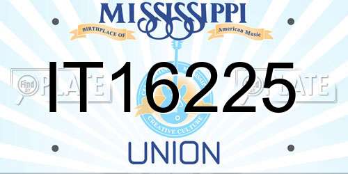 IT16225 Mississippi License Plate