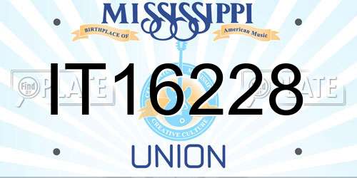 IT16228 Mississippi License Plate