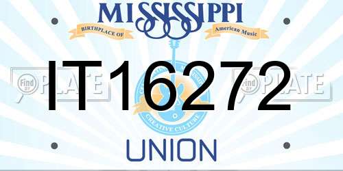 IT16272 Mississippi License Plate