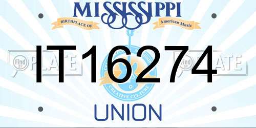IT16274 Mississippi License Plate