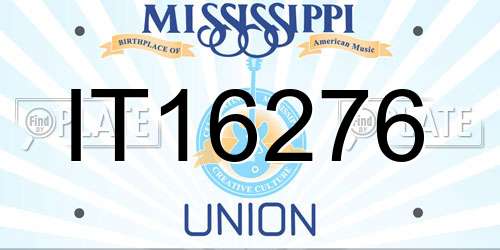 IT16276 Mississippi License Plate