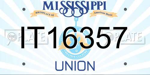 IT16357 Mississippi License Plate