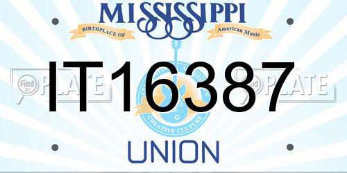 IT16387 Mississippi License Plate