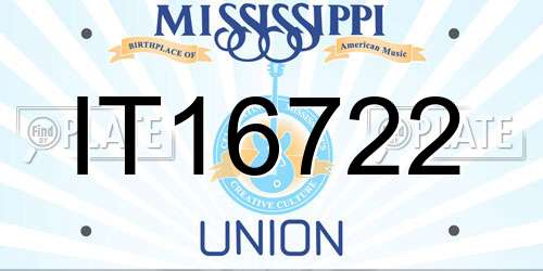 IT16722 Mississippi License Plate