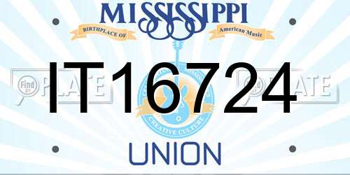 IT16724 Mississippi License Plate