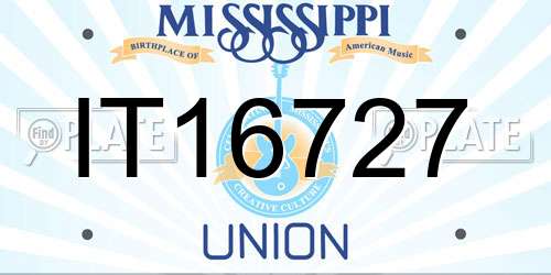IT16727 Mississippi License Plate