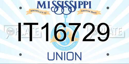 IT16729 Mississippi License Plate
