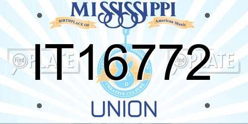 IT16772 Mississippi License Plate