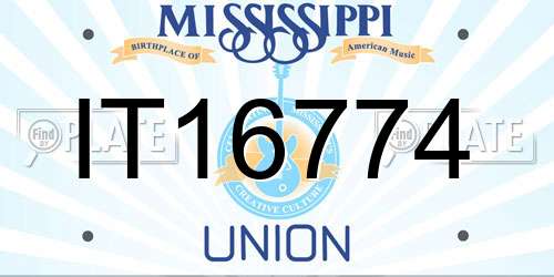 IT16774 Mississippi License Plate