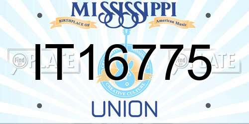 IT16775 Mississippi License Plate