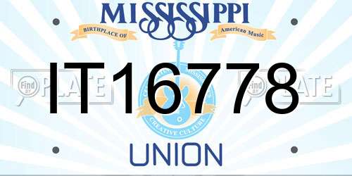 IT16778 Mississippi License Plate
