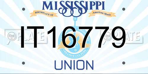IT16779 Mississippi License Plate