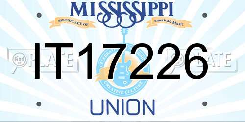 IT17226 Mississippi License Plate