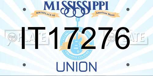 IT17276 Mississippi License Plate