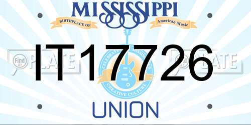 IT17726 Mississippi License Plate