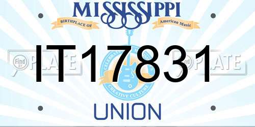 IT17831 Mississippi License Plate