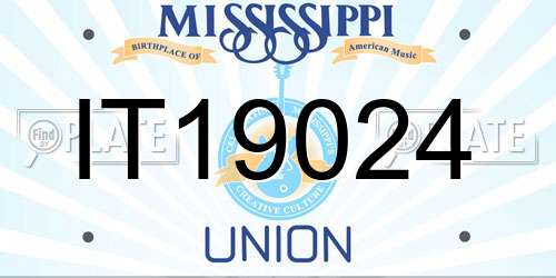 IT19024 Mississippi License Plate