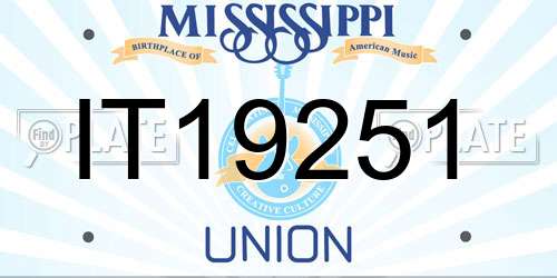 IT19251 Mississippi License Plate