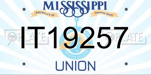 IT19257 Mississippi License Plate