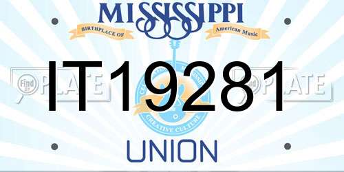 IT19281 Mississippi License Plate