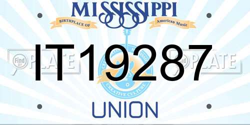 IT19287 Mississippi License Plate