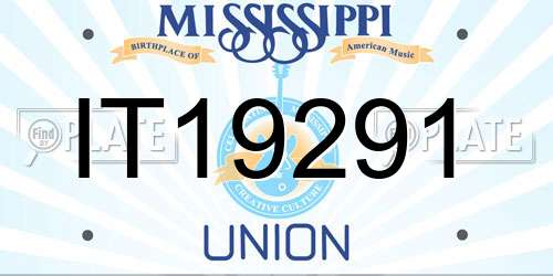 IT19291 Mississippi License Plate