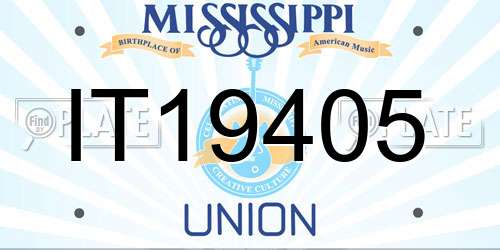 IT19405 Mississippi License Plate