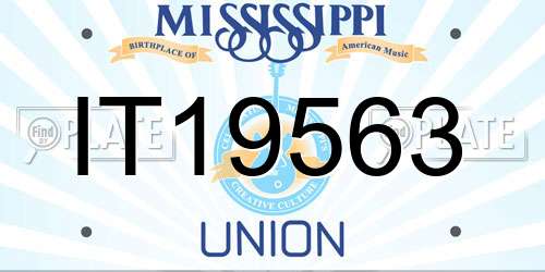 IT19563 Mississippi License Plate