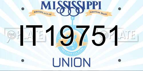 IT19751 Mississippi License Plate
