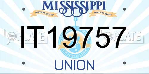 IT19757 Mississippi License Plate