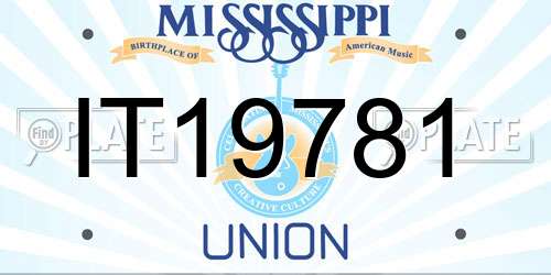 IT19781 Mississippi License Plate