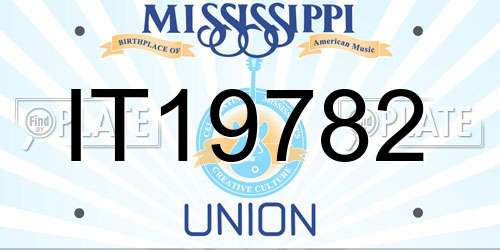 IT19782 Mississippi License Plate