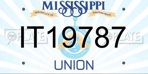 IT19787 Mississippi License Plate