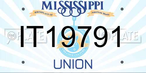 IT19791 Mississippi License Plate