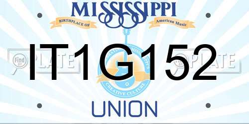 IT1G152 Mississippi License Plate