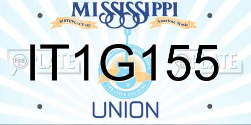 IT1G155 Mississippi License Plate