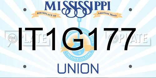IT1G177 Mississippi License Plate