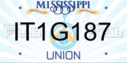 IT1G187 Mississippi License Plate