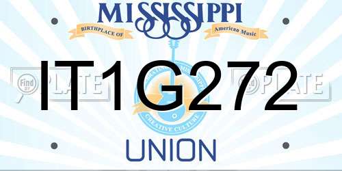 IT1G272 Mississippi License Plate