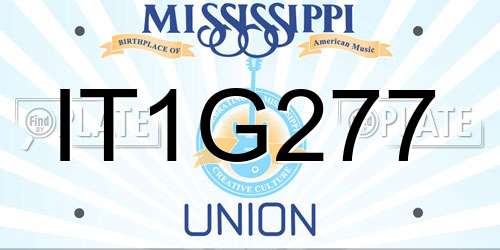IT1G277 Mississippi License Plate
