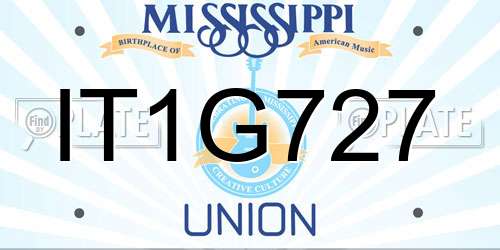 IT1G727 Mississippi License Plate