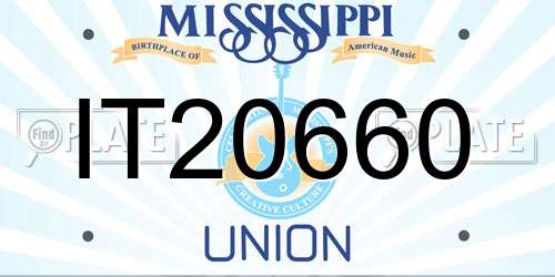IT20660 Mississippi License Plate