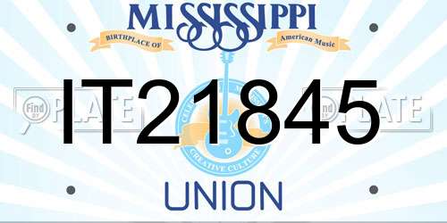 IT21845 Mississippi License Plate