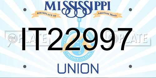 IT22997 Mississippi License Plate