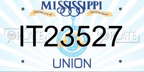 IT23527 Mississippi License Plate