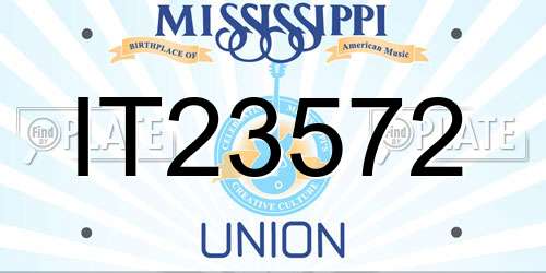 IT23572 Mississippi License Plate