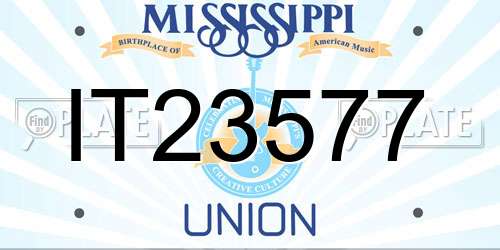 IT23577 Mississippi License Plate