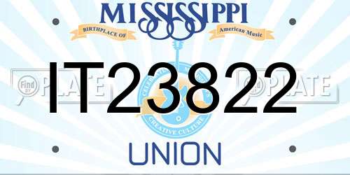 IT23822 Mississippi License Plate